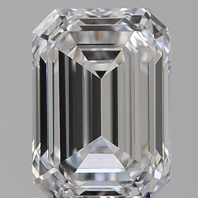 1.53 Carat Emerald Lab Diamond with  Cut Diamond in 14KT  view 1
