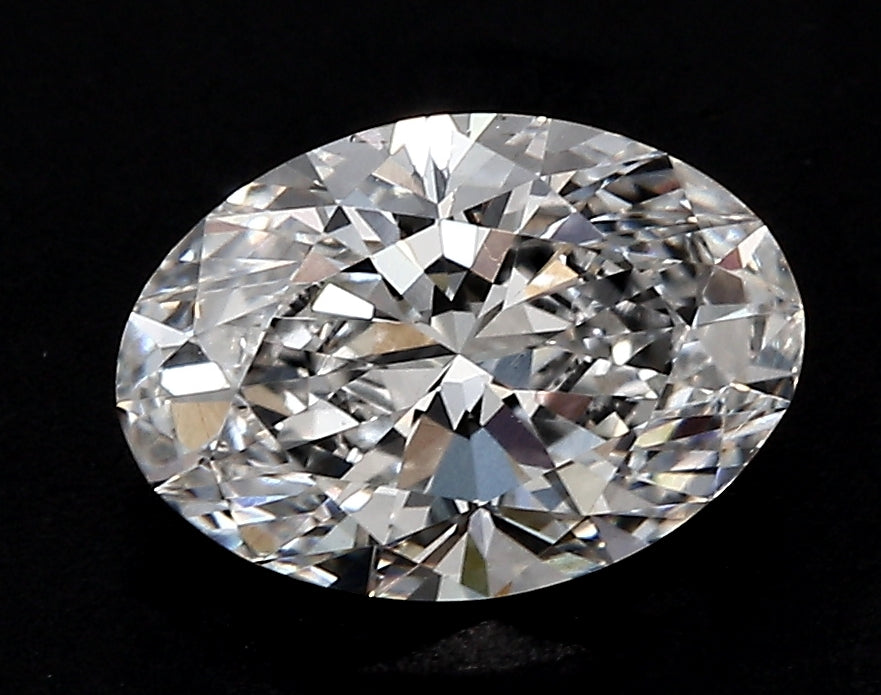 2.9 Carat Oval Lab Diamond with  Cut Diamond in 14KT  view 1
