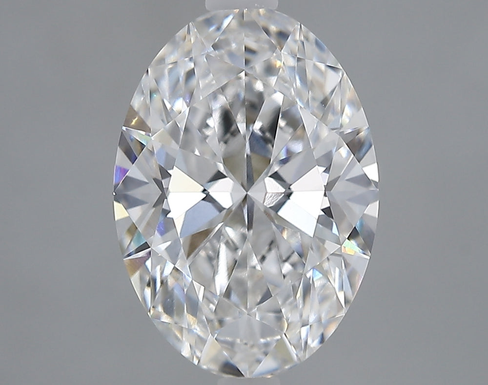 3.0 Carat Oval Lab Diamond with  Cut Diamond in 14KT  view 1
