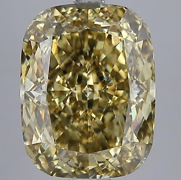 6.06 Carat Cushion Lab Diamond with  Cut Diamond in 14KT  view 1
