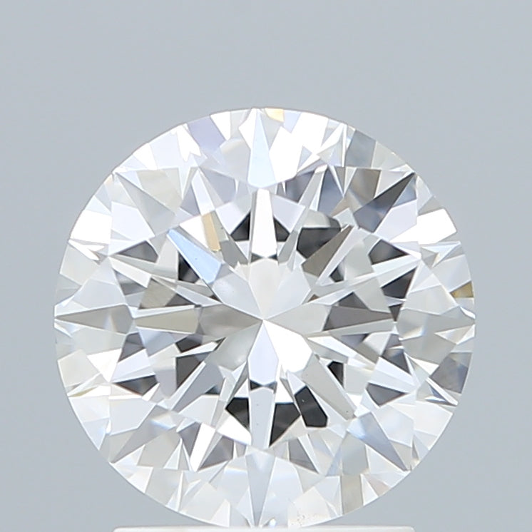 2.1 Carat Round Lab Diamond with  Cut Diamond in 14KT  view 1
