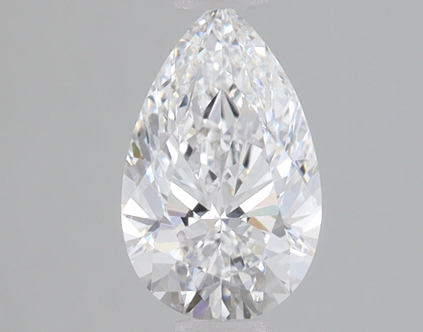 1.0 Carat Pear Lab Diamond with  Cut Diamond in 14KT  view 1

