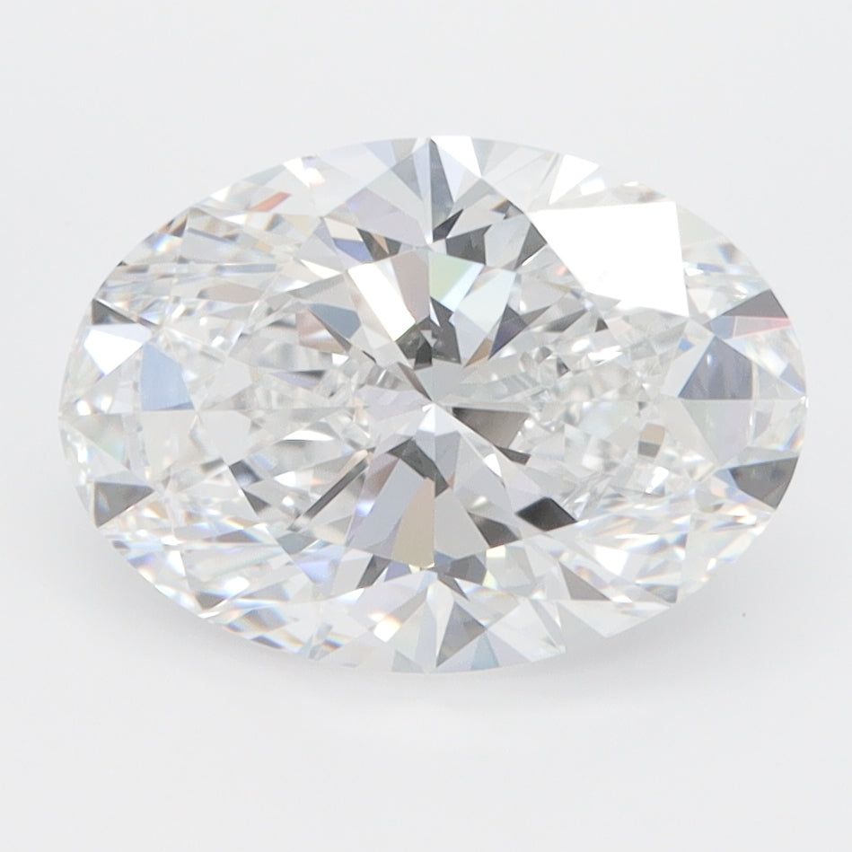 3.04 Carat Oval Lab Diamond with  Cut Diamond in 14KT  view 1

