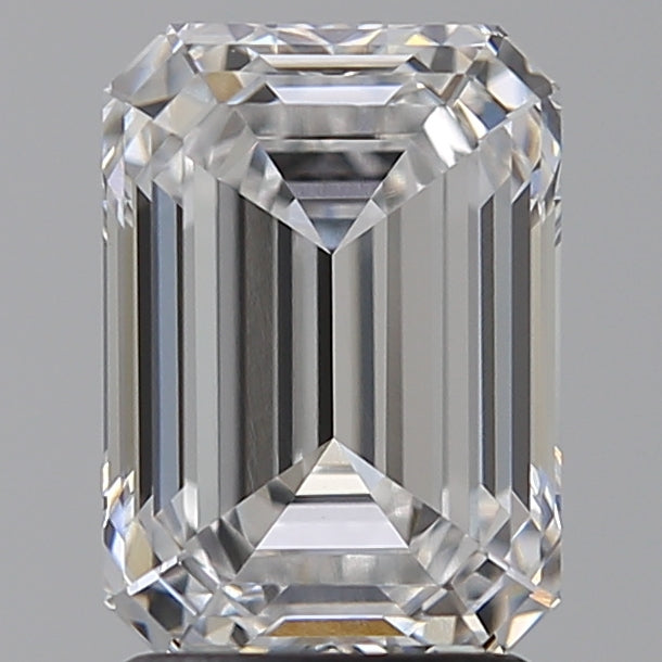 2.5 Carat Emerald Lab Diamond with  Cut Diamond in 14KT  view 1
