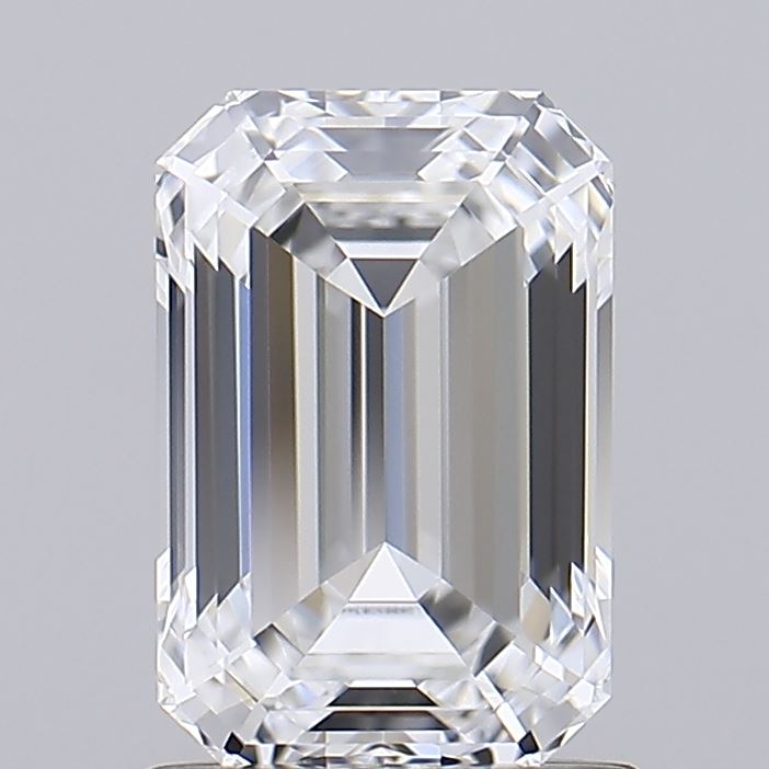 1.51 Carat Emerald Lab Diamond with  Cut Diamond in 14KT  view 1
