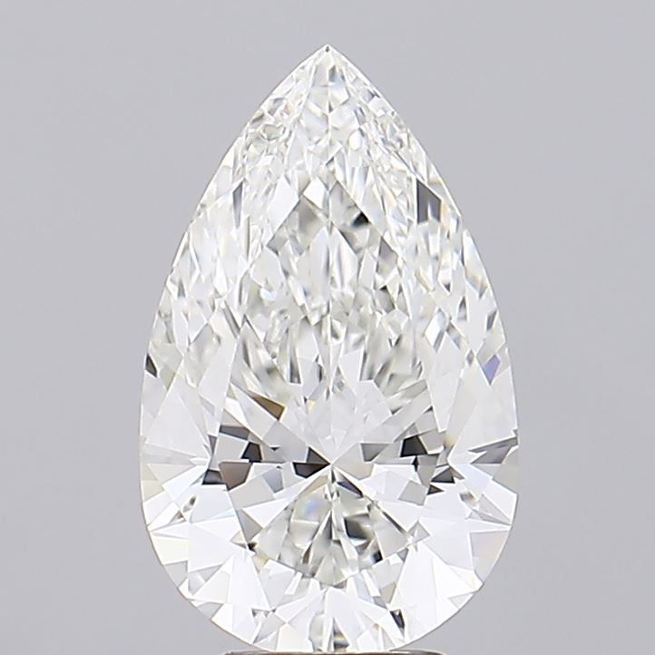 5.02 Carat Pear Lab Diamond with  Cut Diamond in 14KT  view 1
