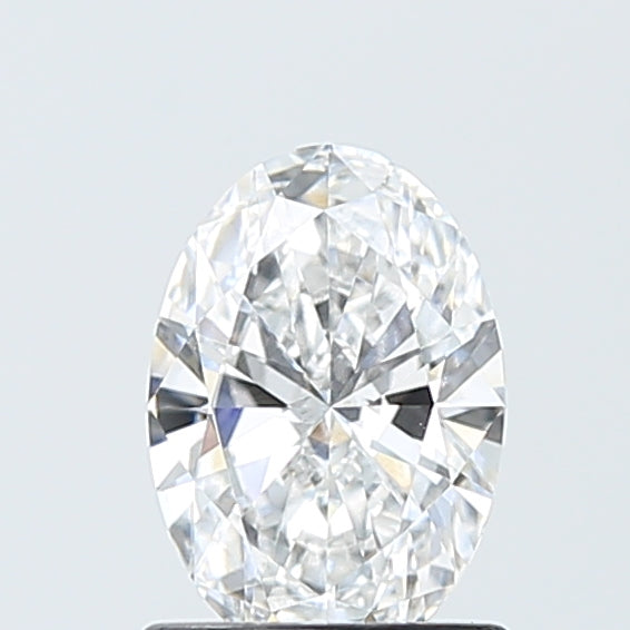 1.0 Carat Oval Lab Diamond with  Cut Diamond in 14KT  view 1
