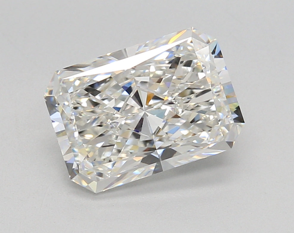 2.7 Carat Radiant Lab Diamond with  Cut Diamond in 14KT  view 1
