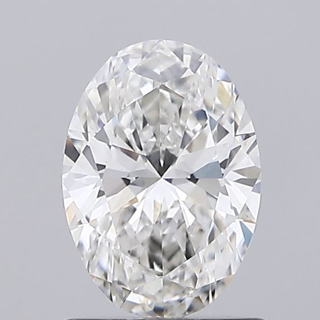 1.0 Carat Oval Lab Diamond with  Cut Diamond in 14KT  view 1
