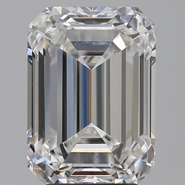 4.02 Carat Emerald Lab Diamond with  Cut Diamond in 14KT  view 1
