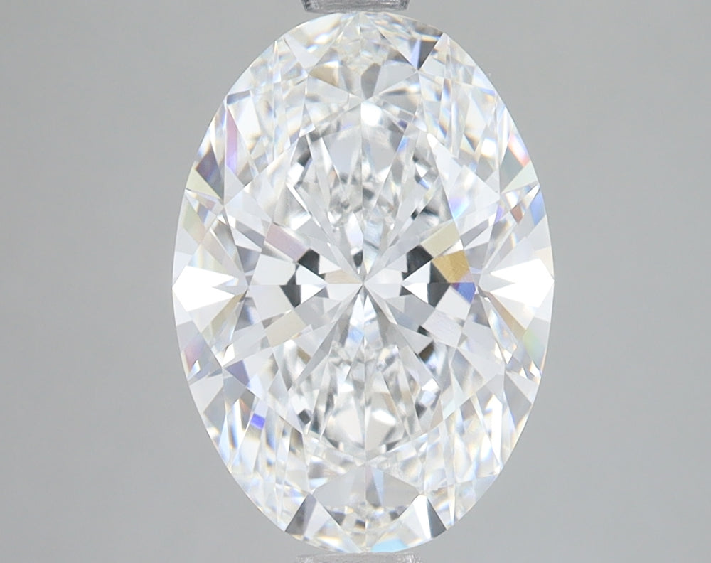 3.59 Carat Oval Lab Diamond with  Cut Diamond in 14KT  view 1
