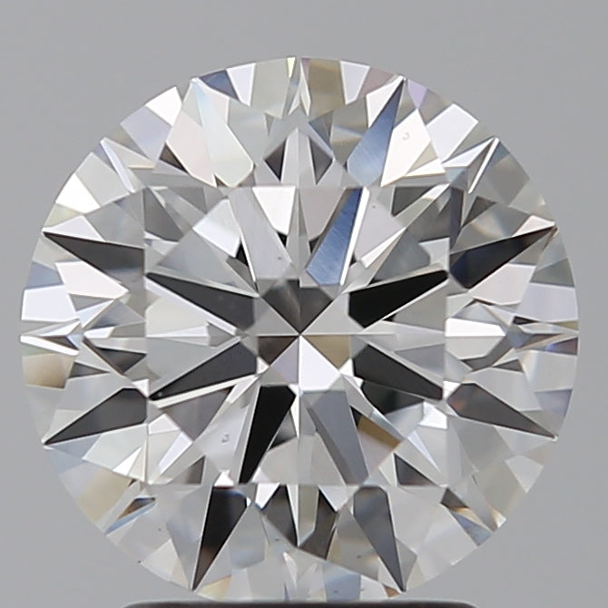 2.5 Carat Round Lab Diamond with  Cut Diamond in 14KT  view 1
