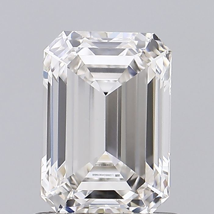 1.07 Carat Emerald Lab Diamond with  Cut Diamond in 14KT  view 1
