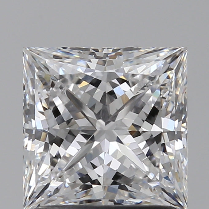 1.52 Carat Princess Lab Diamond with  Cut Diamond in 14KT  view 1

