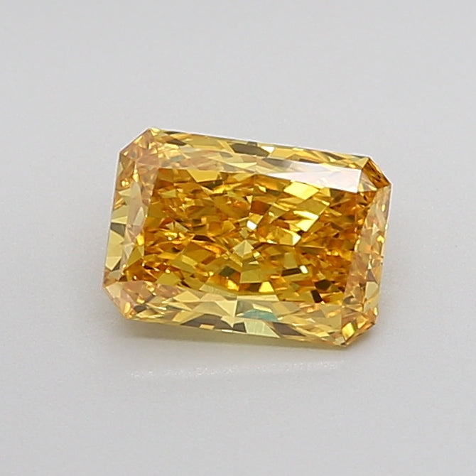 1.35 Carat Radiant Lab Diamond with  Cut Diamond in 14KT  view 1
