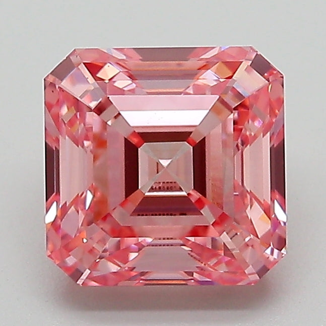 2.0 Carat Emerald Lab Diamond with  Cut Diamond in 14KT  view 1
