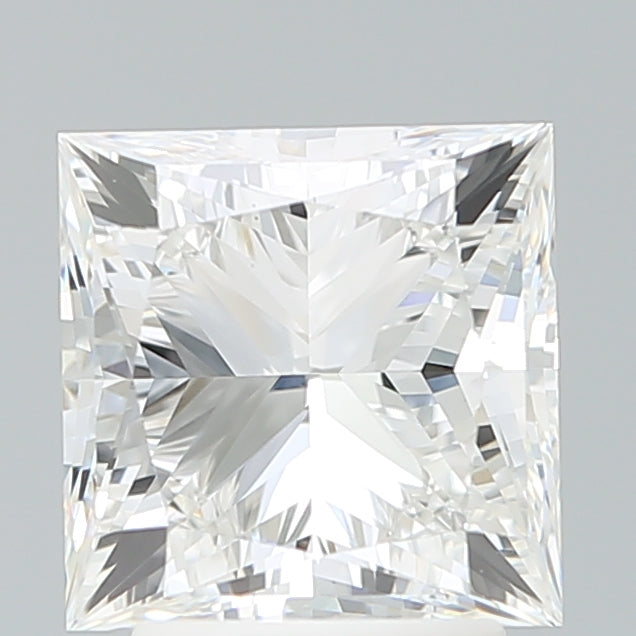 3.26 Carat Princess Lab Diamond with  Cut Diamond in 14KT  view 1
