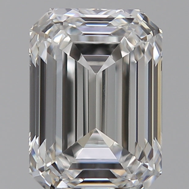 1.5 Carat Emerald Lab Diamond with  Cut Diamond in 14KT  view 1
