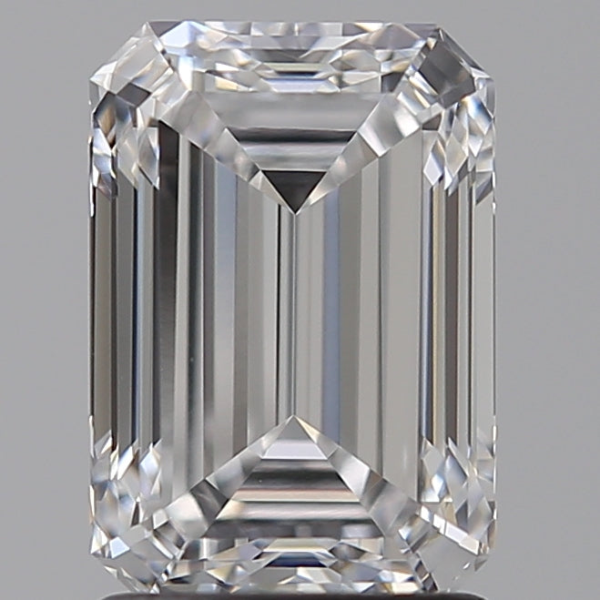 1.9 Carat Emerald Lab Diamond with  Cut Diamond in 14KT  view 1
