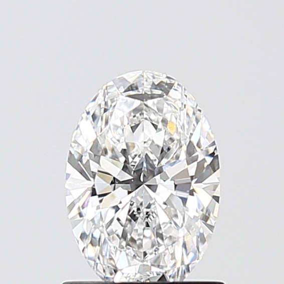 1.0 Carat Oval Lab Diamond with  Cut Diamond in 14KT  view 1
