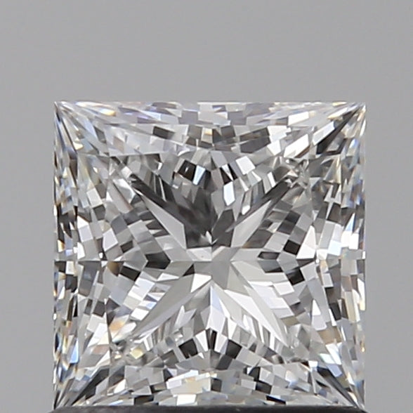 1.0 Carat Princess Lab Diamond with  Cut Diamond in 14KT  view 1
