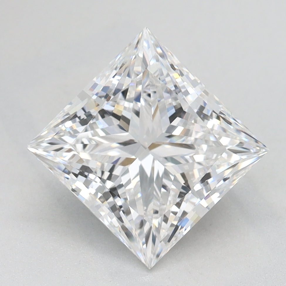2.04 Carat Princess Lab Diamond with  Cut Diamond in 14KT  view 1
