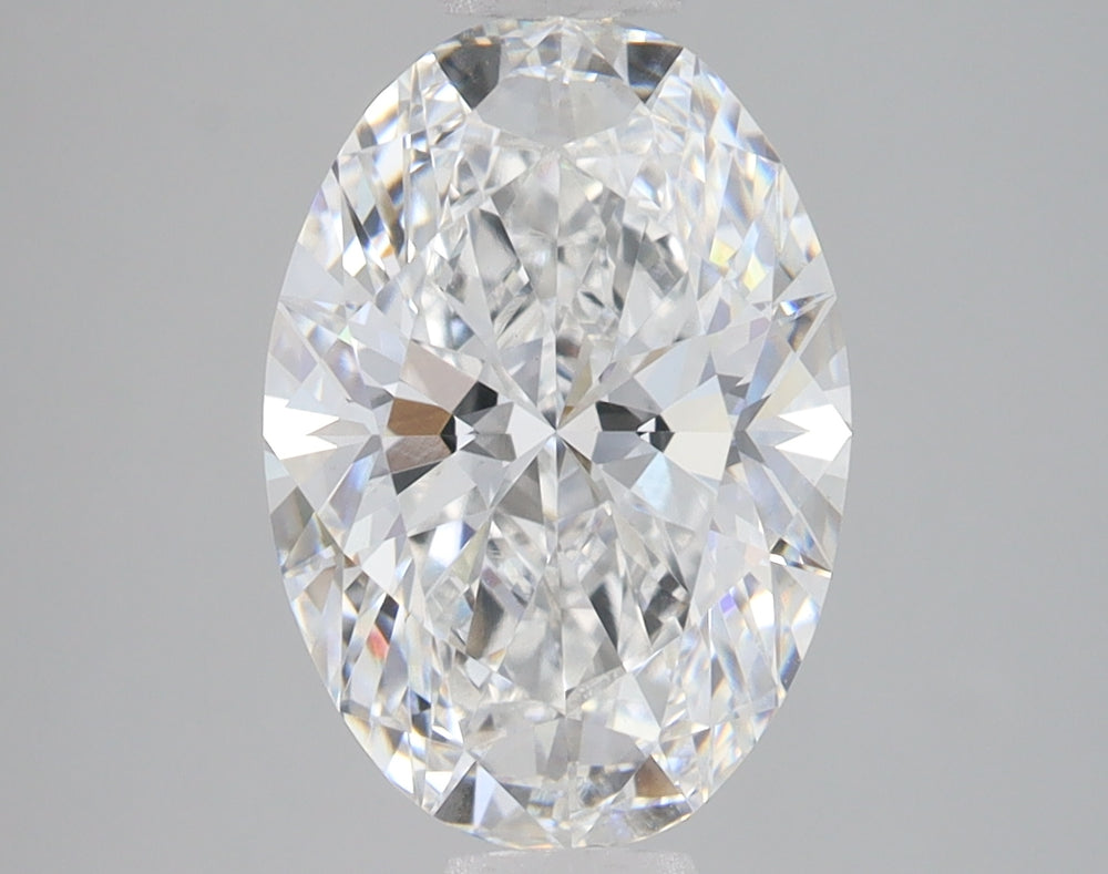 3.52 Carat Oval Lab Diamond with  Cut Diamond in 14KT  view 1
