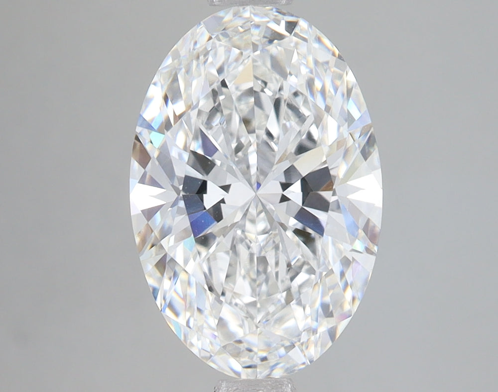 3.54 Carat Oval Lab Diamond with  Cut Diamond in 14KT  view 1
