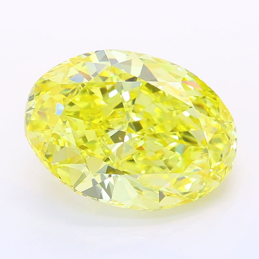 3.73 Carat Oval Lab Diamond with  Cut Diamond in 14KT  view 1
