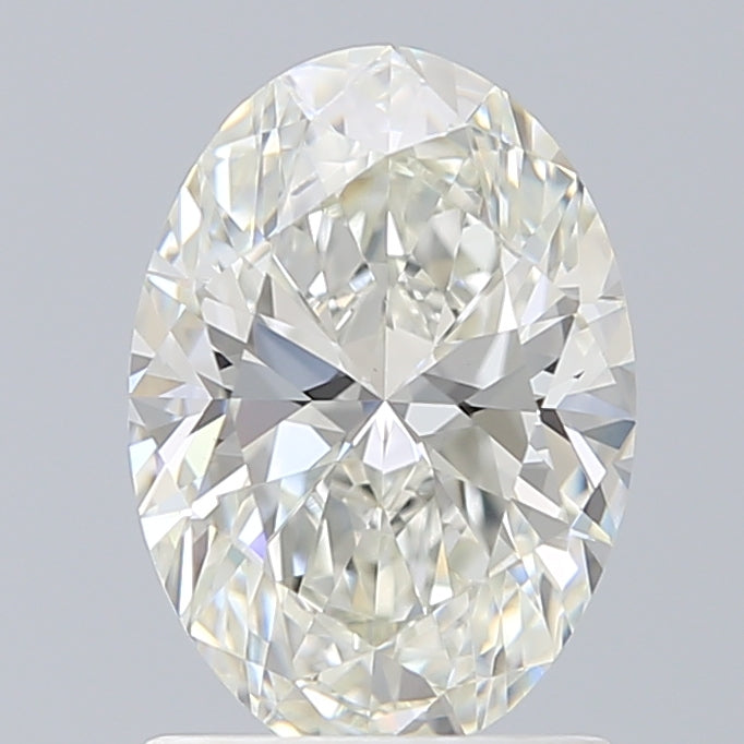 1.5 Carat Oval Lab Diamond with  Cut Diamond in 14KT  view 1
