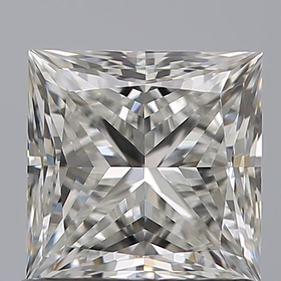 1.01 Carat Princess Natural Diamond with  Cut Diamond in 14KT  view 1
