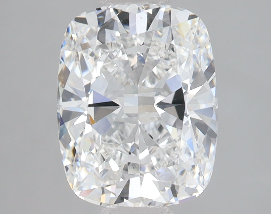 2.72 Carat Cushion Lab Diamond with  Cut Diamond in 14KT  view 1
