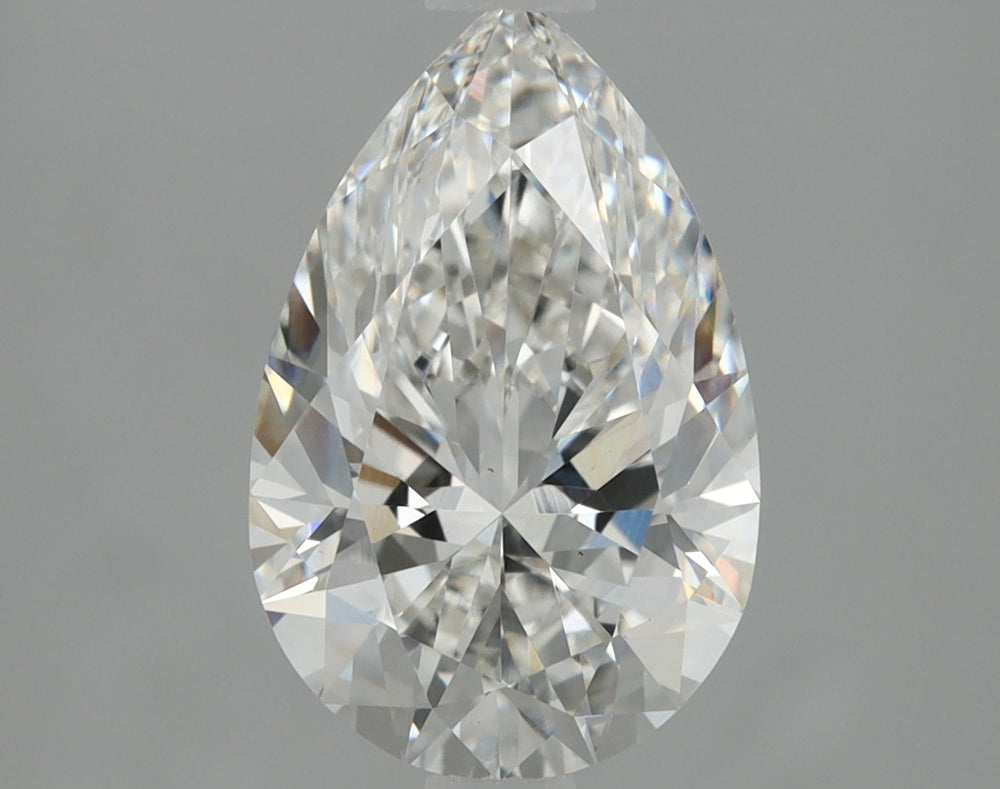 1.59 Carat Pear Lab Diamond with  Cut Diamond in 14KT  view 1
