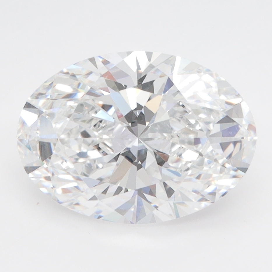 3.0 Carat Oval Lab Diamond with  Cut Diamond in 14KT  view 1

