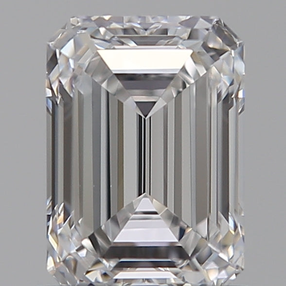 1.05 Carat Emerald Lab Diamond with  Cut Diamond in 14KT  view 1
