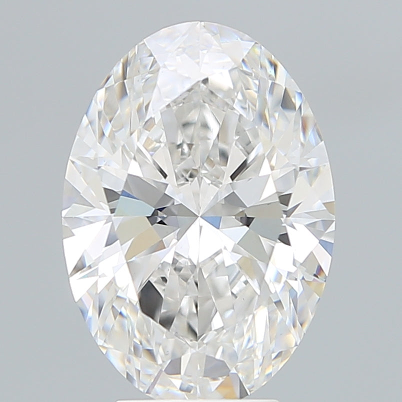 5.13 Carat Oval Lab Diamond with  Cut Diamond in 14KT  view 1
