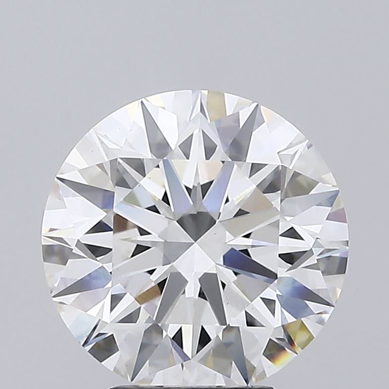 4.74 Carat Round Lab Diamond with  Cut Diamond in 14KT  view 1
