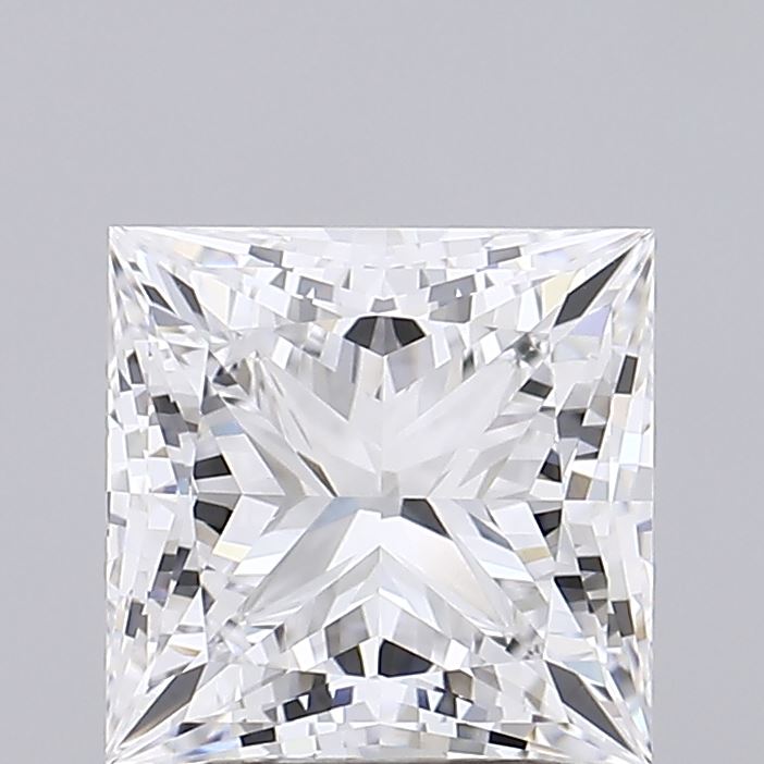 2.08 Carat Princess Lab Diamond with  Cut Diamond in 14KT  view 1
