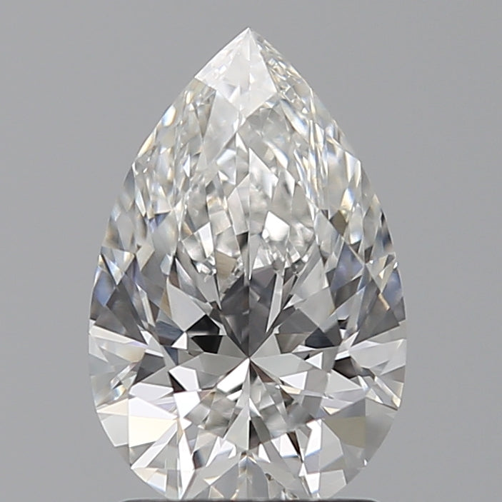 1.57 Carat Pear Lab Diamond with  Cut Diamond in 14KT  view 1
