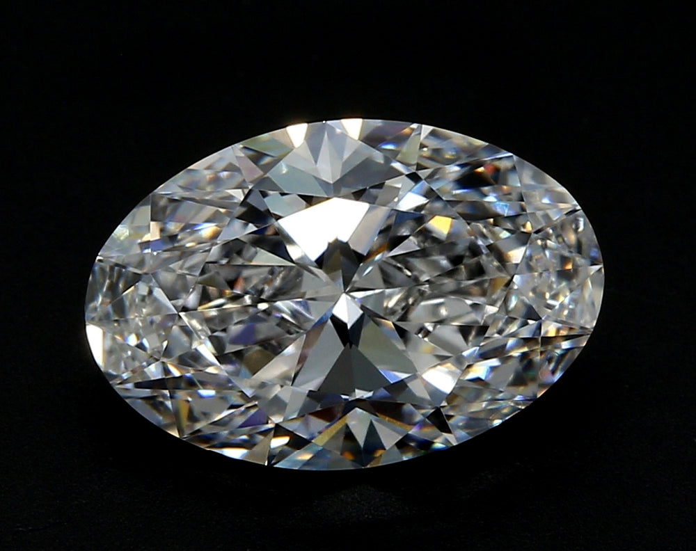 1.55 Carat Oval Lab Diamond with  Cut Diamond in 14KT  view 1
