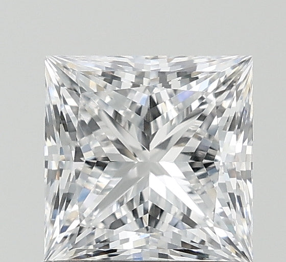 1.26 Carat Princess Lab Diamond with  Cut Diamond in 14KT  view 1
