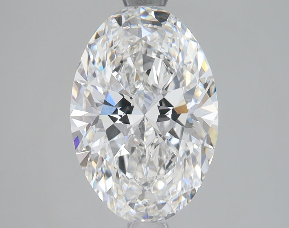 2.49 Carat Oval Lab Diamond with  Cut Diamond in 14KT  view 1
