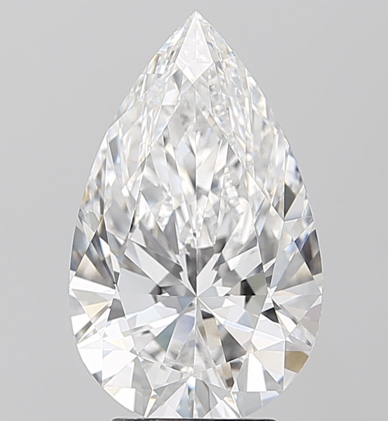 4.31 Carat Pear Lab Diamond with  Cut Diamond in 14KT  view 1
