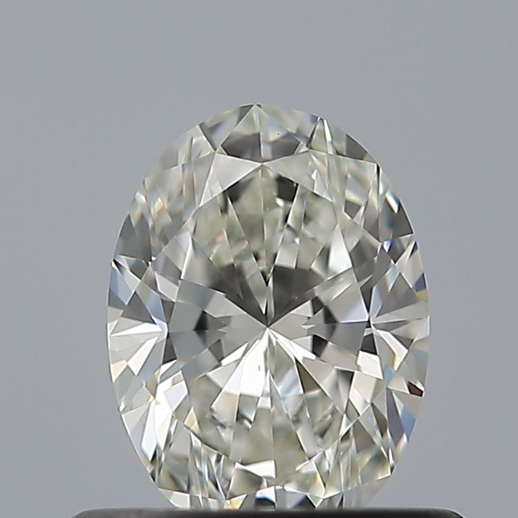 0.51 Carat Oval Natural Diamond with  Cut Diamond in 14KT  view 1
