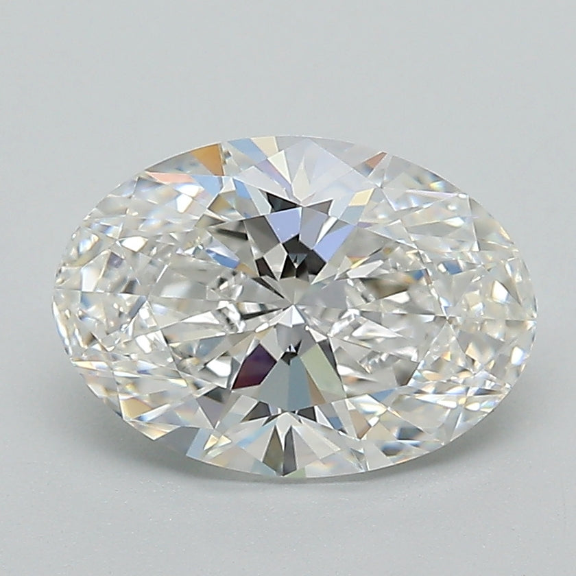 1.9 Carat Oval Lab Diamond with  Cut Diamond in 14KT  view 1
