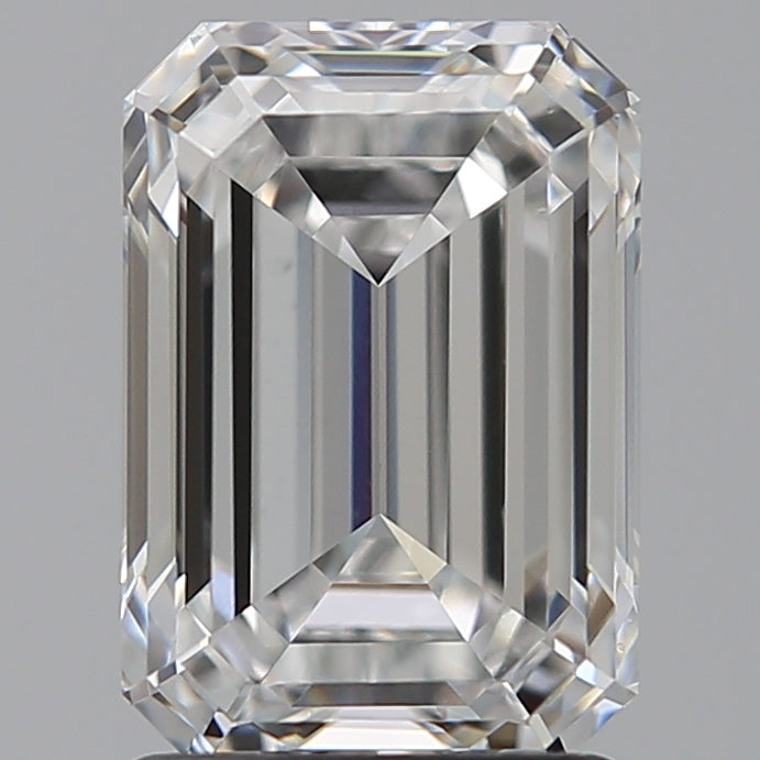 2.02 Carat Emerald Lab Diamond with  Cut Diamond in 14KT  view 1
