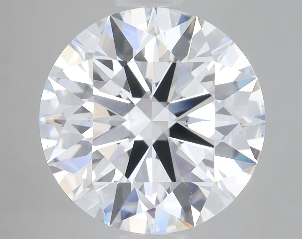 3.75 Carat Round Lab Diamond with  Cut Diamond in 14KT  view 1
