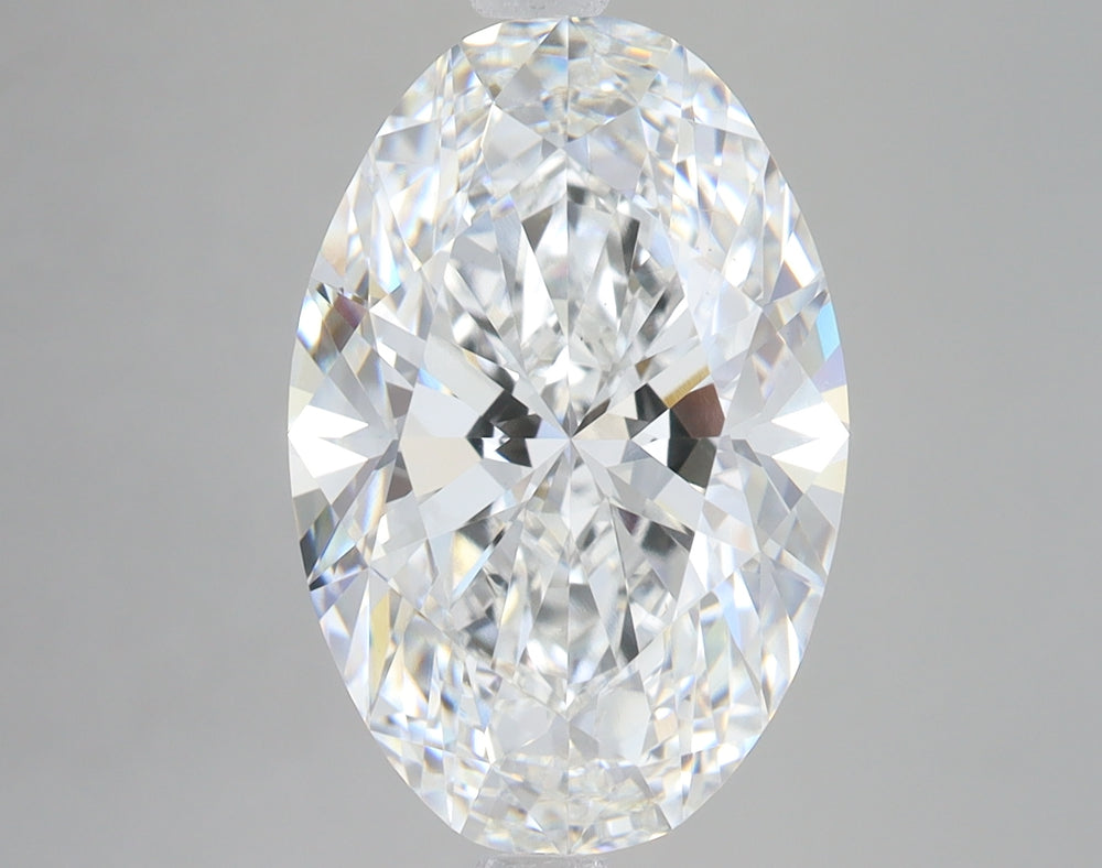 6.02 Carat Oval Lab Diamond with  Cut Diamond in 14KT  view 1
