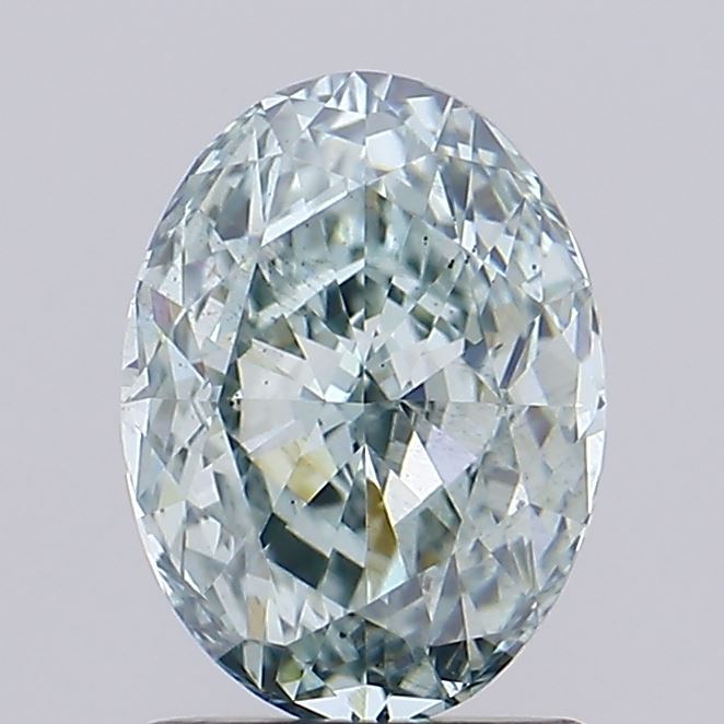 1.63 Carat Oval Lab Diamond with  Cut Diamond in 14KT  view 1
