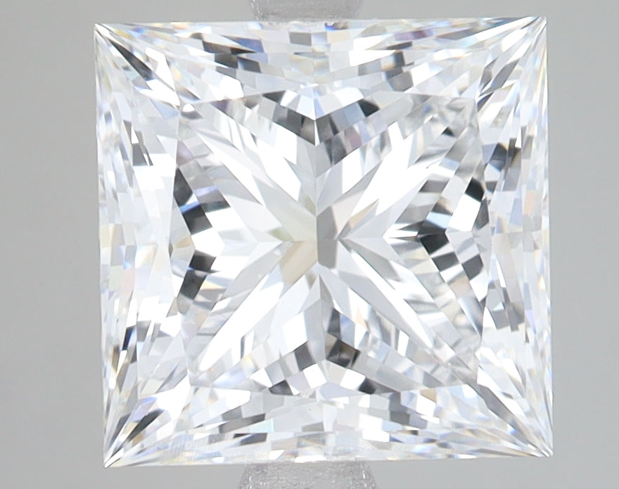 4.1 Carat Princess Lab Diamond with  Cut Diamond in 14KT  view 1
